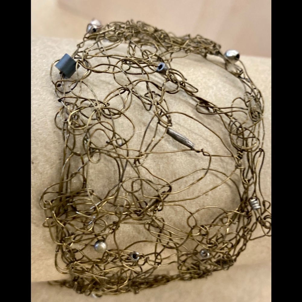 Crocheted wire bracelet